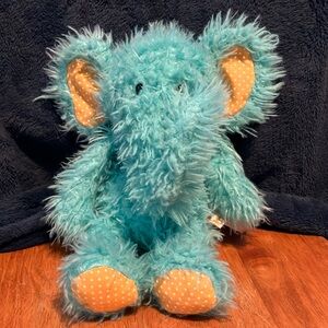 Fluffy Blue Elephant Stuffed Animal